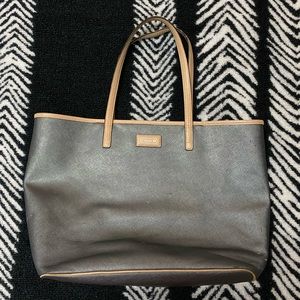 Coach Women’s Leather Bag Tote Purse Grey Tone